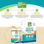 Only Natural Pet Kit de Bienestar 3 en 1 para Perros Pequeños – Incluye Squeeze-On, Barrier Bites y Collar Protector