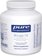 Pure Encapsulations Borraja Aceite | Suplemento Hipoalergénico | 180 Cápsulas Blandas
