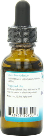 NutriCology Molibdeno Líquido - 25 mcg por gota - 200 dosis - 30 ml