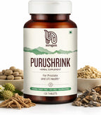 Nirogam Purushrink - Complemento para la próstata - Salud urinaria - 120 comprimidos - Vegano, sin lácteos, sin gluten