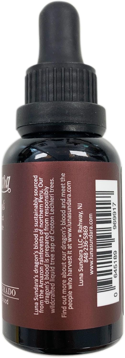 Resina de Sangre de Dragón Luna Sundara - 1 oz (30 ml) - 100% Pura, Sin Alcohol