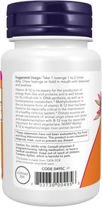 NOW Foods, Metil B-12 (Metilcobalamina) 1000 mcg, 100 Comprimidos para la Salud del Sistema Nervioso