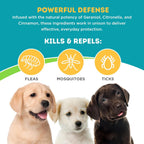 Only Natural Pet Kit de Bienestar 3 en 1 para Perros Pequeños – Incluye Squeeze-On, Barrier Bites y Collar Protector