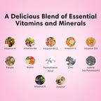 FLEUR Bloom & Glow Gummies para Cabello, Piel y Uñas - Suplemento con Biotina e Inositol - 60 Gominolas Veganas Sin Azúcar