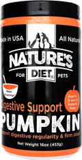 Nature's Diet Polvo de Calabaza Deshidratada para Perros - Soporte Digestivo con Fibra Natural, 454g (16 oz)