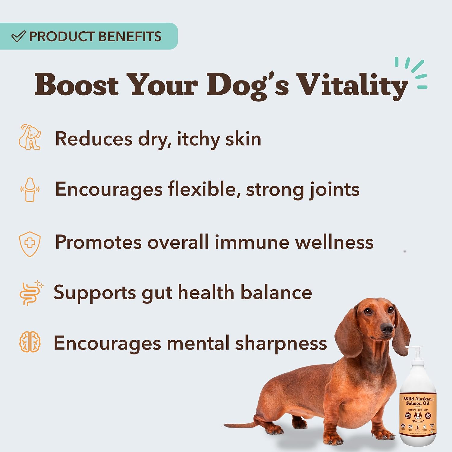 Natural Dog Company Aceite de Salmón para Perros - Omega 3 - 1,9 L