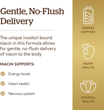Solgar No-Flush Niacin 500 mg – 250 Cápsulas – Piel y mucosas: contribuye al mantenimiento de la piel y las – Image 4