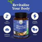 Complejo de Diosmina y Hesperidina 1000 mg | Apoyo para Piernas y Venas | 60 Cápsulas