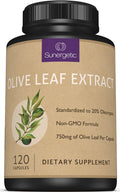 Extracto de Hoja de Olivo Premium – Estandarizado al 20% de Oleuropeína – 750mg por Cápsula – 120 Cápsulas