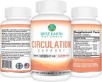 Best Earth Naturals Suplemento de Circulación - Fórmula Equilibrada para el Apoyo Circulatorio - 30 Cápsulas
