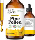 Wild & Organic Pine Pollen Tincture - Tintura de polen de pino ecológica - Extracto puro de Pinus Massoniana - Vegano, sin alcohol ni azúcar - 118 ml
