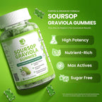 Lukaree Gominolas de Soursop Graviola - 2 Paquetes - Extracto Concentrado con Vitamina C y Zinc - 60 Gominolas