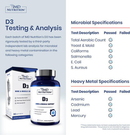 1MD Nutrition Vitamina D3 5000 IU – 60 – Mantenimiento de huesos : Contribuye a mantener los huesos en condiciones – Image 2