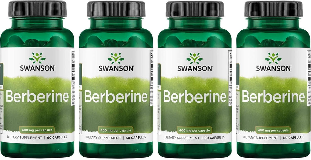 Swanson Berberine HCl 400 mg - 60 Cápsulas Veganas (Pack de 3)