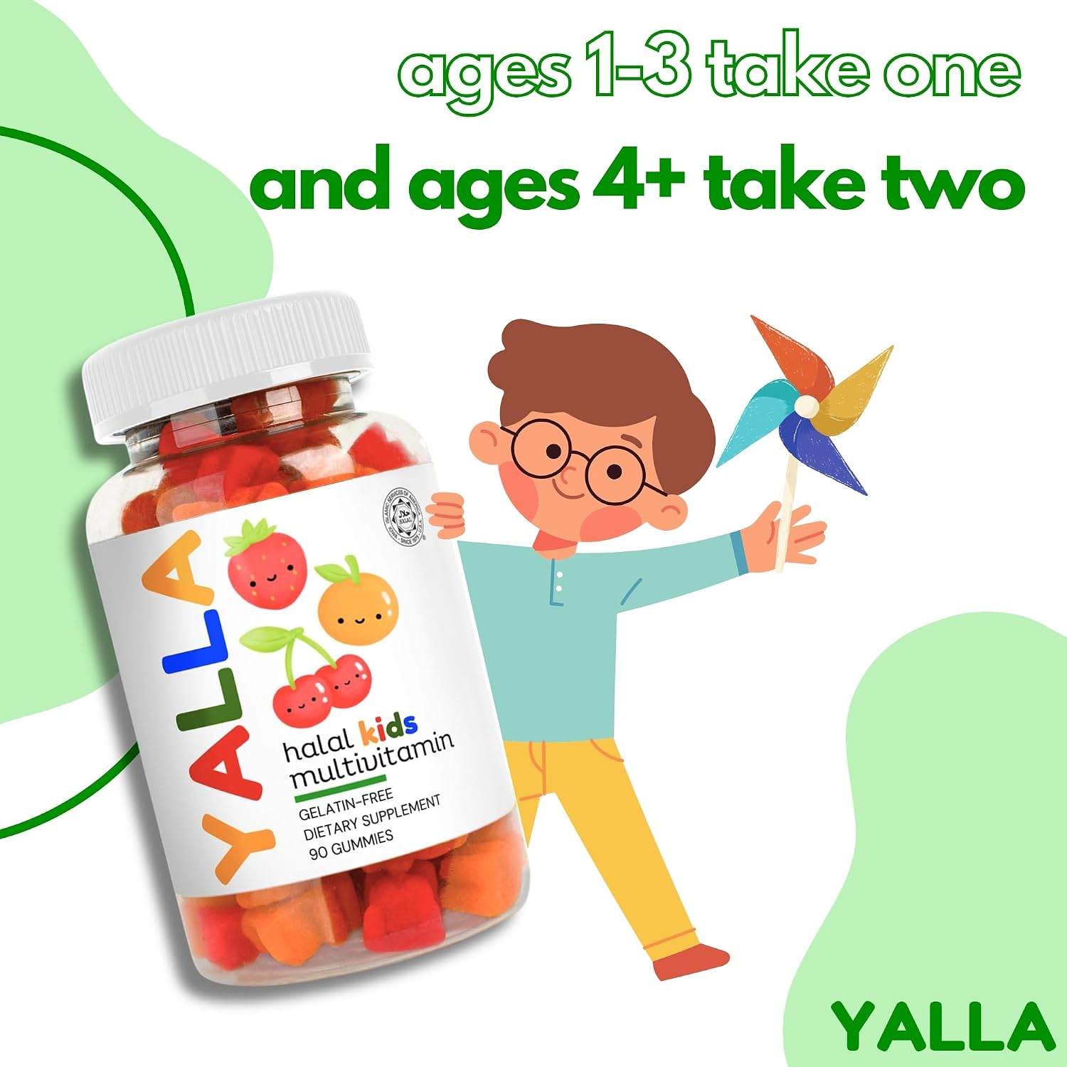 YALLA Gomitas Multivitamínicas Halal para Niños