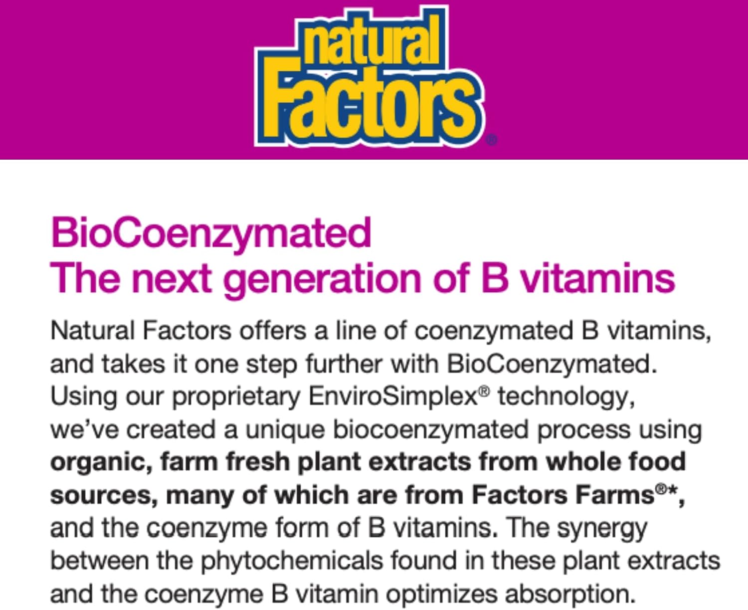 Natural Factors BioCoenzymated Metilfolato 1000 mcg, 60 Comprimidos