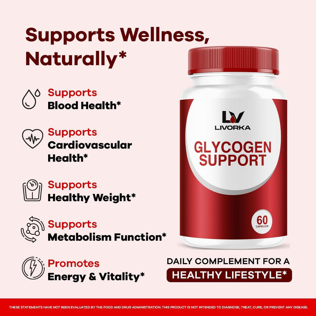 2 Pack - Glycogen Support, Fórmula Avanzada para el Control del Glucógeno, 30 Cápsulas por Envase (60 días)