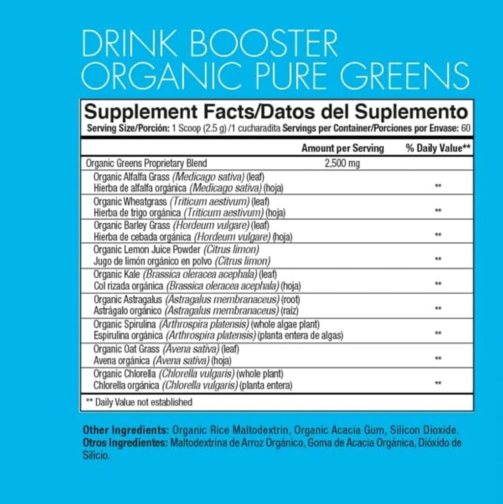 Yes You Can! Drink Booster - Mezcla Orgánica de Superfoods Verdes en Polvo (2 Pack)