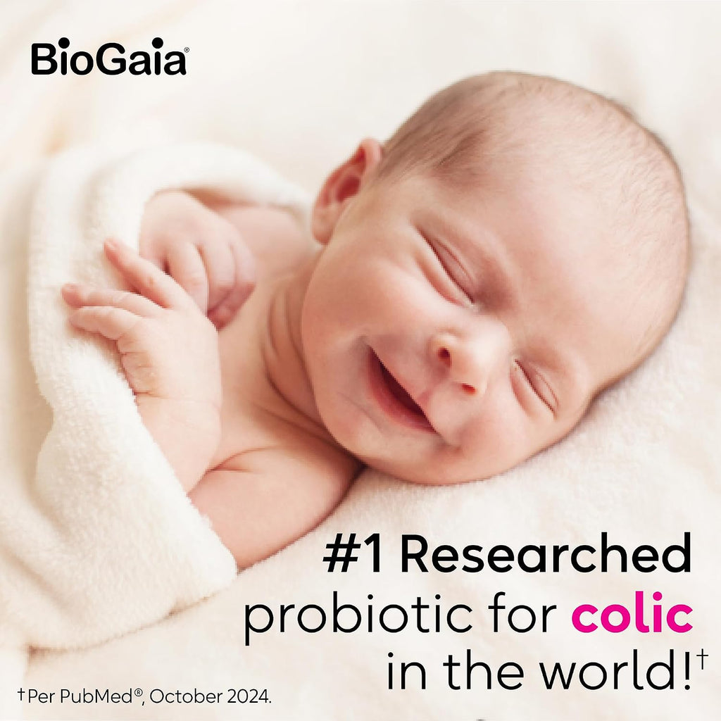 BioGaia Gotas Probióticas Bebé con Vitamina D - Alivio de Cólicos y Gases, Suministro para 50 Días, Seguro para Recién Nacidos, Sin Alérgenos (Paquete de 4)