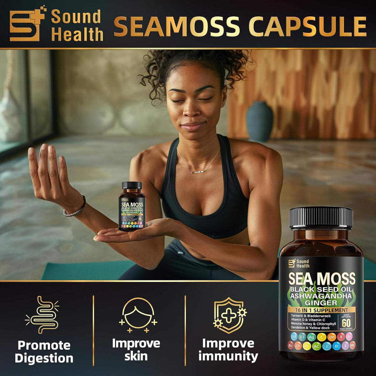 Irish Sea Moss & Shilajit Bundle - – Cuidado del cabello: El Irish Sea Moss aporta minerales esenciales que – Image 3