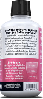 HEALTH DIRECT - AminoMind - Suplemento Nootrópico de Colágeno para la Salud Cerebral y BDNF - Dipéptidos Pro-Hyp e Hyp-Gly, Antioxidantes Coffeeberry - Maracuyá Guayaba - 414 ml (28 Dosis)
