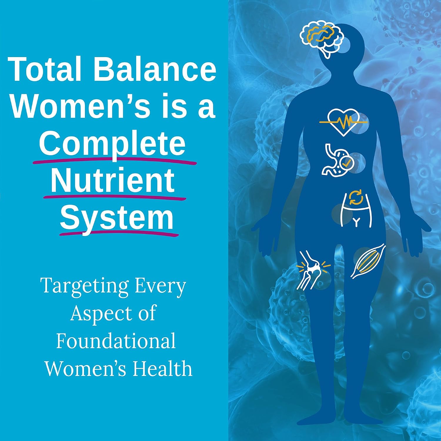 Xtendlife Total Balance Women's Premium Extra Strength Multivitamin & Mineral - 90+ Nutrientes para la Salud Femenina - 30 Días
