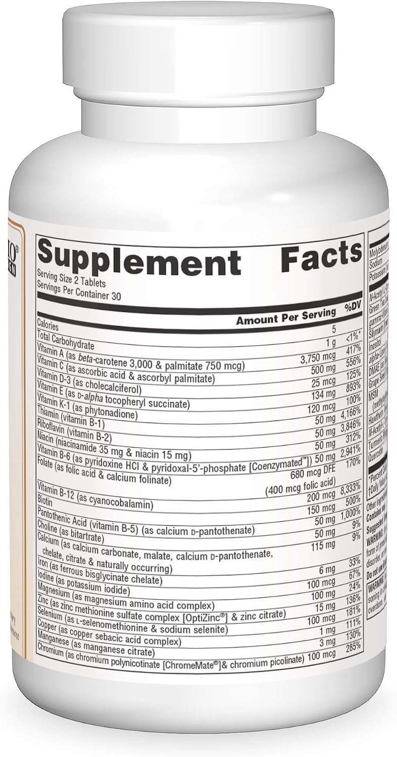 Source Naturals Life Force Multiple Multivitamínico Diario de Alta Potencia - 60 Comprimidos