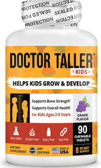 Doctor Taller Kids de NuBest - Multivitamínico y Multimineral para Niños de 2 a 9 Años, 180 Comprimidos Veganos Sabor Uva