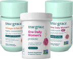 True Grace Pack Bienestar Mujer 40+: Multivitamínico, Omega-3 y Probiótico (30 Días)