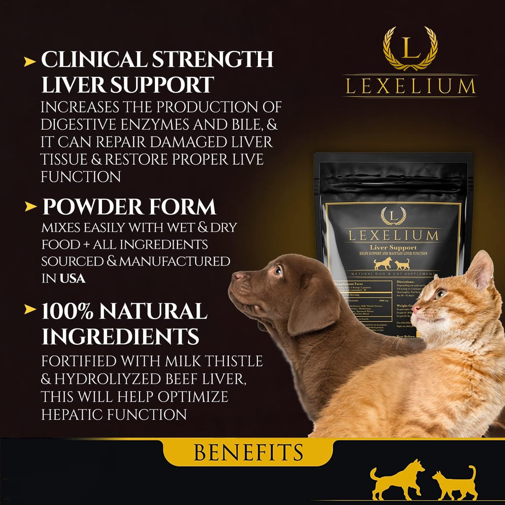 Lexelium Liver Support Supplement para Perros y Gatos - 200g