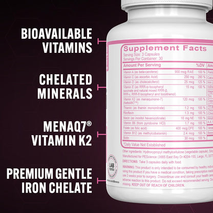 PEScience TruMulti Multivitamin para Mujeres – Apoyo inmunitario: La vitamina C, la vitamina D y el zinc – Image 3