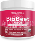 BioBeet Max Strength - Polvo de Jugo de Remolacha Concentrado 20:1 - Orgánico, 50 Raciones
