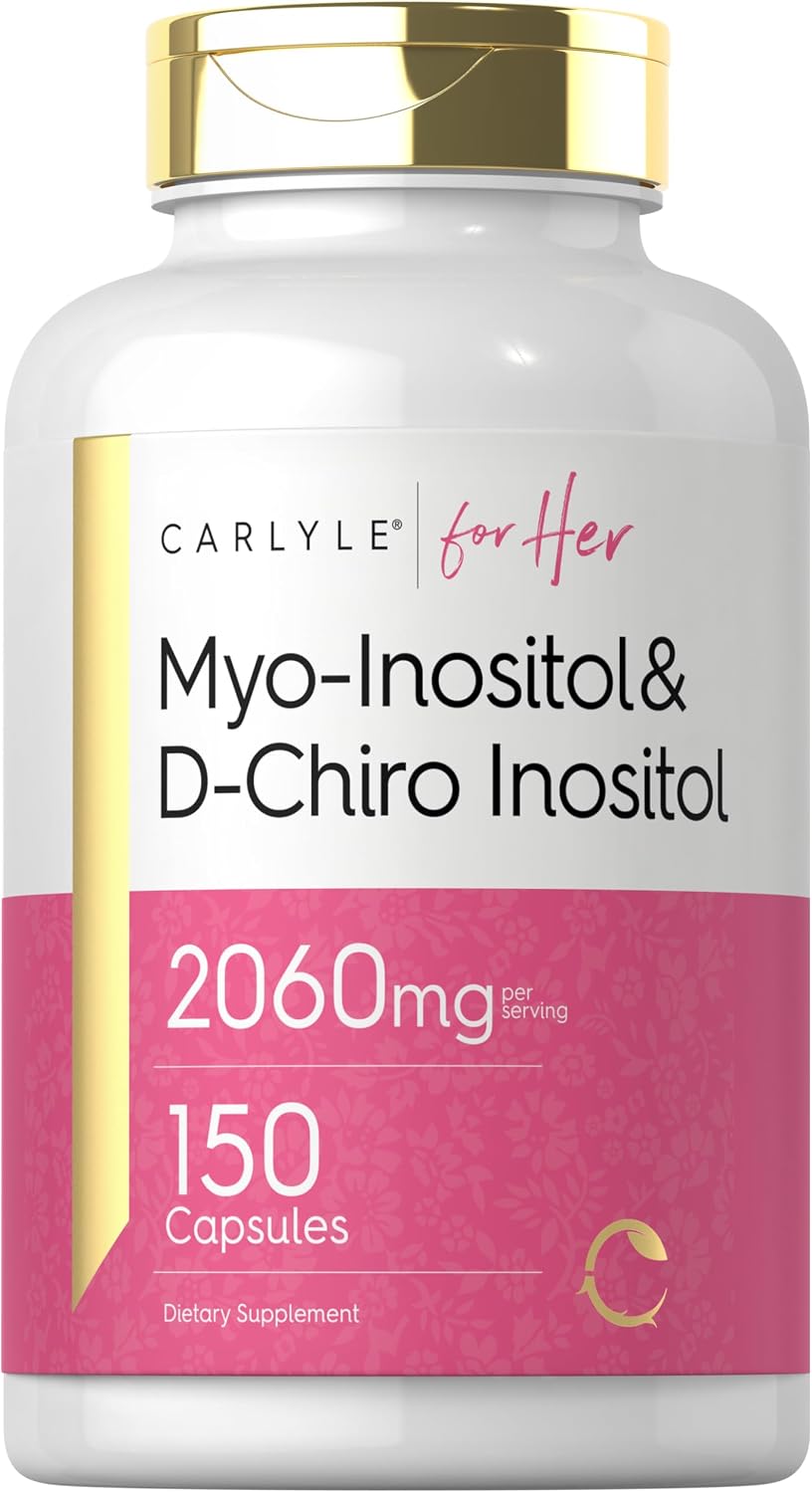 Carlyle Myo-Inositol & D-Chiro Inositol 2060mg | 150 Cápsulas | No-GMO, Sin Gluten