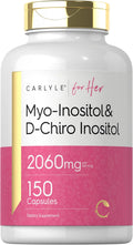 Carlyle Myo-Inositol & D-Chiro Inositol 2060mg | 150 Cápsulas | No-GMO, Sin Gluten