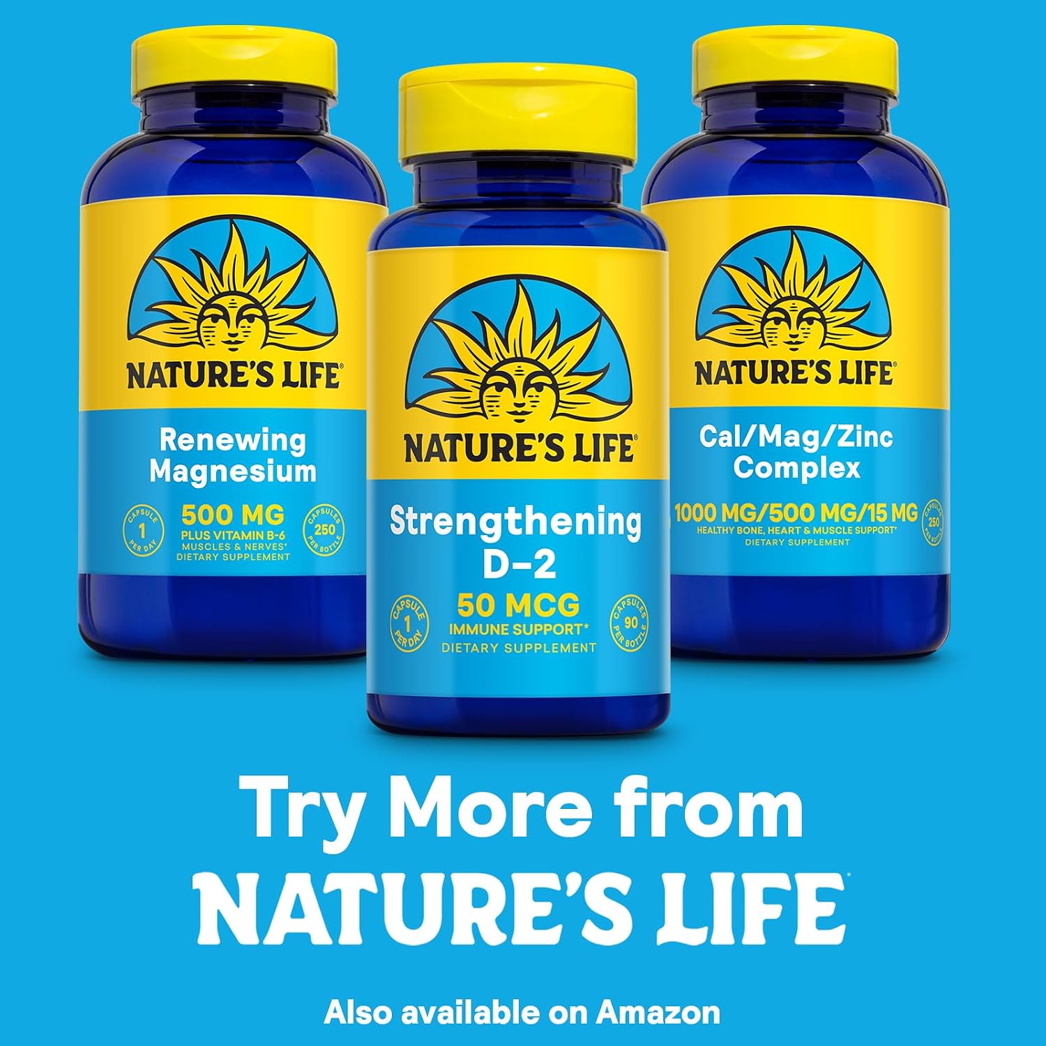 Nature's Life Vitamina D2 2000 UI - 90 Cápsulas Vegetarianas