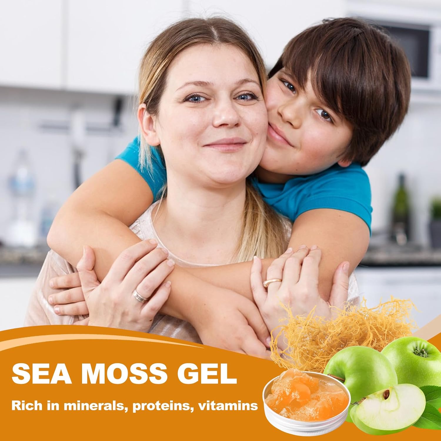 SumDIP Gel de Musgo Marino (28 oz) - Vegano, Irlandés, Apoyo Inmunológico y Digestivo, Sabor Manzana Canela