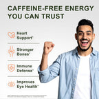 Noor Vitamins Energy+ Multivitamínico Halal – 26 Vitaminas y Minerales con Black Seed, Dátiles y Miel, Sin Gelatina, 2 Meses de Suministro