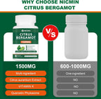 Citrus Bergamot 1500mg con Hesperidina, Diosmina, Resveratrol, Vitamina D3, K1 y K2 - 120 Cápsulas Veganas