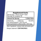 Superior Source NO Shot Advanced B-12 2000 mcg - Sublingual Vitamina B12 - 60 Tabletas