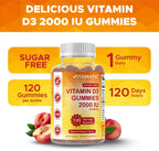 Vitamatic Vitamina D3 2000 IU Gominolas Sin Azúcar - 120 Unidades