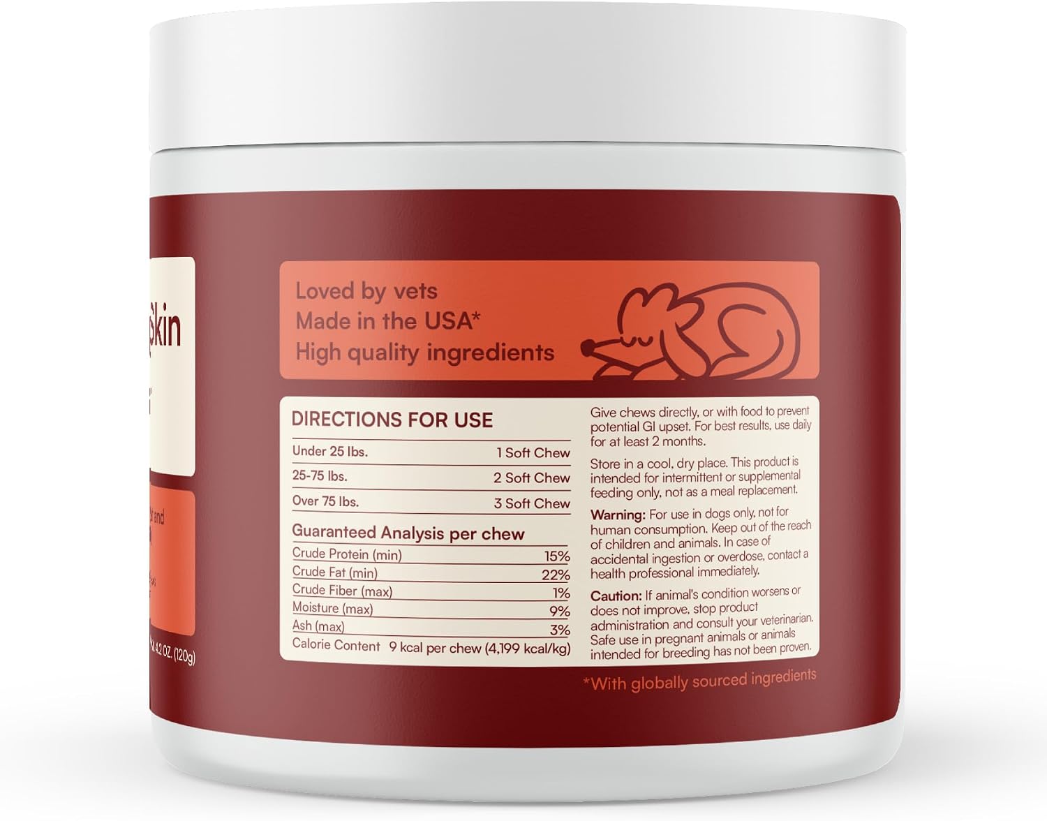 Reggie Suplemento para la Piel y el Pelaje de Perros con Omega-3 y Vitamina E - 60 Golosinas Blandas