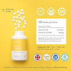 vP Vitality Pro Vitamina D3 4000 UI con Vitamina K2 100 µg, 180 Comprimidos