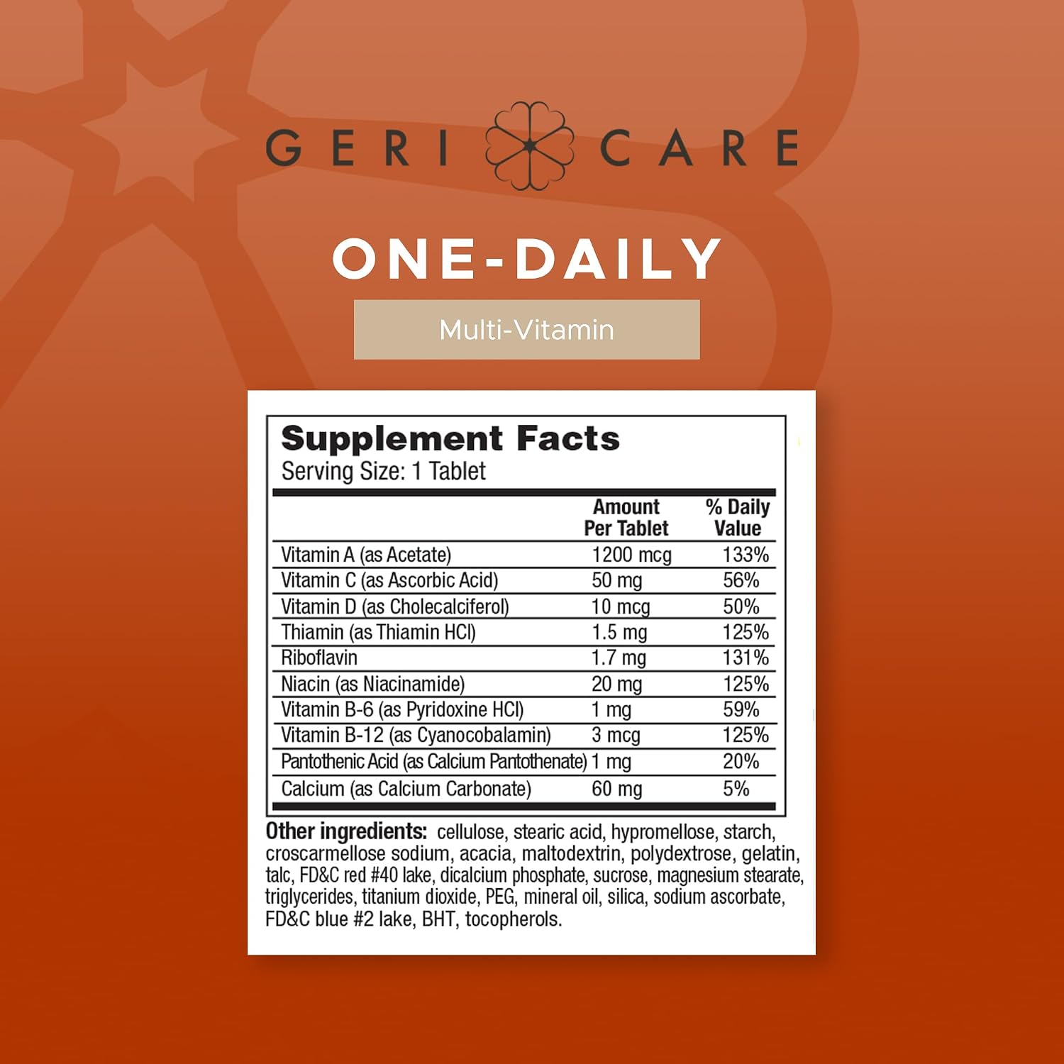 GeriCare Multivitamínico One-Daily, 100 comprimidos