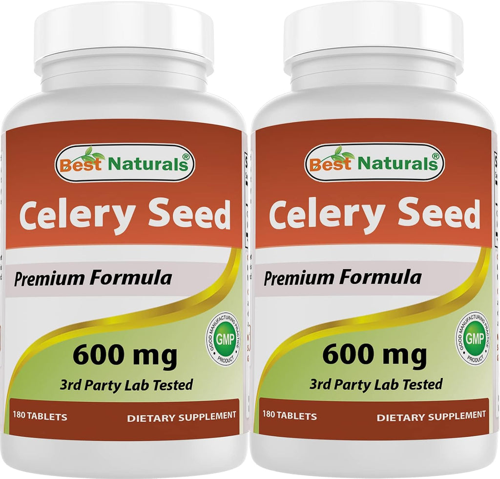 Best Naturals Semillas de Apio 600 mg - 180 Comprimidos (Pack de 2)