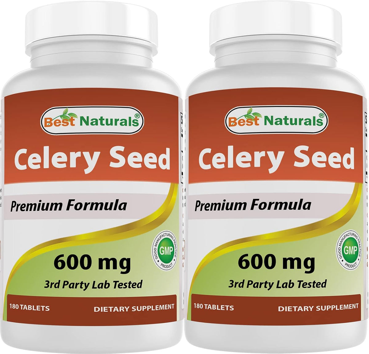 Best Naturals Semillas de Apio 600 mg - 180 Comprimidos (Pack de 2) – Image 1