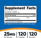 Nutricost DHEA 25 mg, 120 Cápsulas - Sin Gluten, Sin Soja, No GMO
