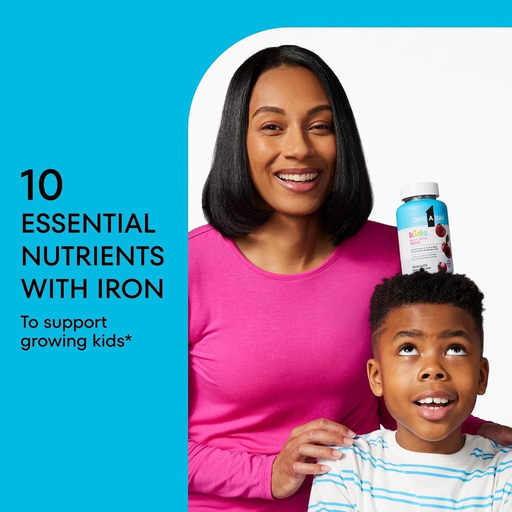 One A Day Multivitamínico Infantil con Hierro – Gominolas de Cereza – 60 Unidades