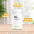 Supersmart Asc2P Vitamina C 500 mg al día (fórmula avanzada) - Suplemento de magnesio-ascorbil-fosfato | Sin OGM y sin gluten - 60 cápsulas vegetales