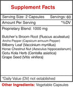Secrets of the Tribe - Apoyo para Piernas Sanas, Mezcla Herbal (120 Cápsulas)