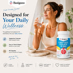 Basigano 15 mg L-Metilfolato (5-MTHF) con Vitaminas B6 y B12 – 60 Cápsulas Vegetarianas